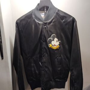 Disney Mickey Mouse Black Varsity Jacket